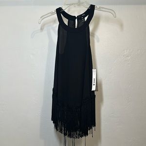 Aqua Women’s Black Sleeveless Top Strings Black NEW W TAGS size XS